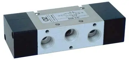AZ Pneumatica 522 CC, Kolbenschieber-Wegeventil, 5/2 1/4" Pneumatikimpulsventil