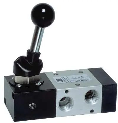 Produktfoto 1 von AZ Pneumatica 322 ML90, Wegeventil 3/2 1/4" Handhebel, Federrückstellung