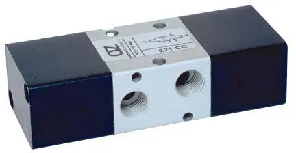 Produktfoto 1 von AZ Pneumatica 321 CC, Kolbenschieber-Wegeventil, 3/2 1/8" Pneumatikimpulsventil
