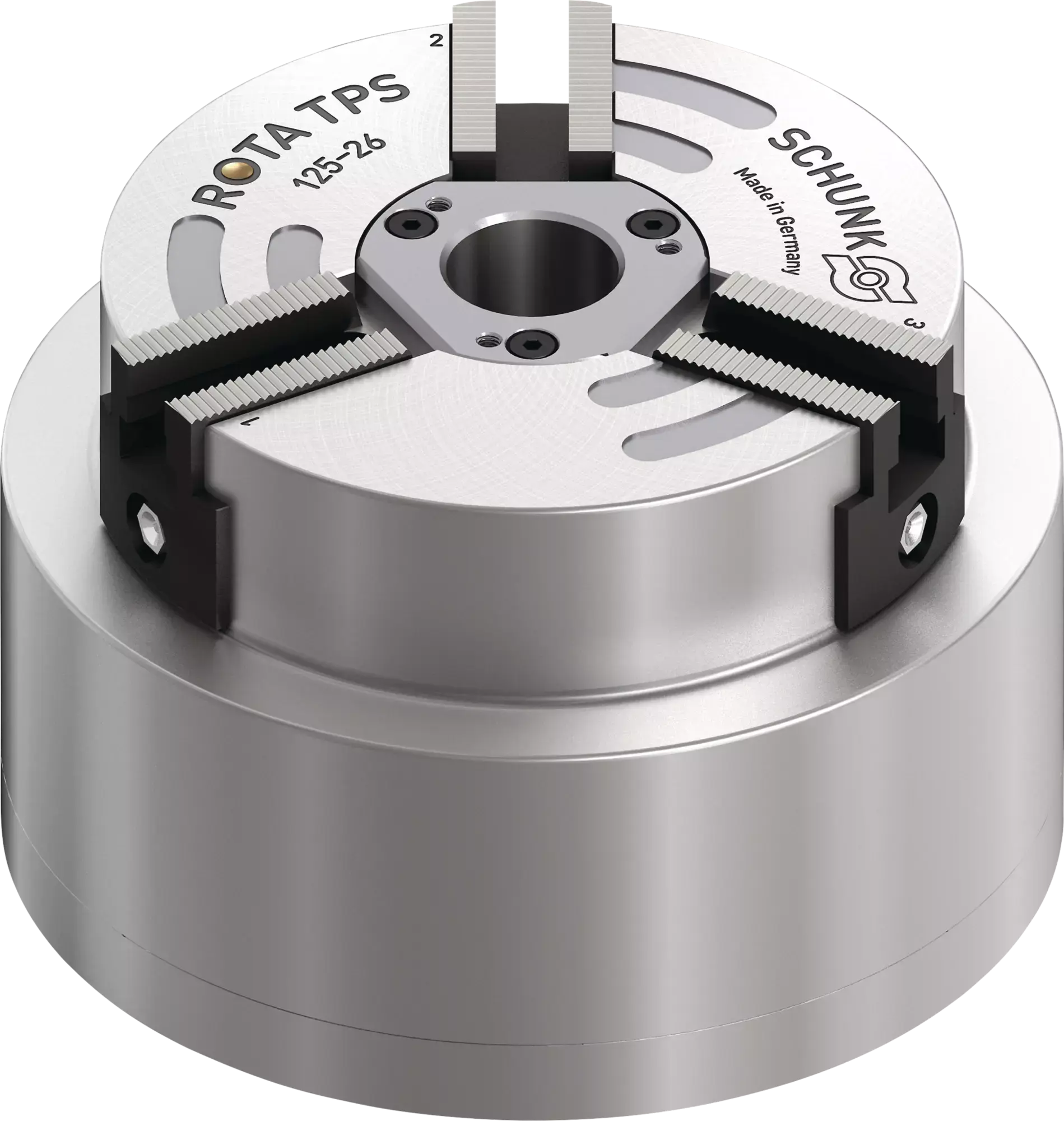 SCHUNK ROTA TPS 125-26 Z-SV90°, Stationäre 3-Backenfutter, pneumatisch betätigt