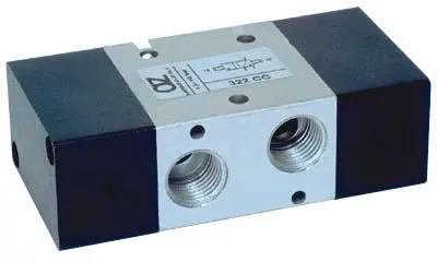 Produktfoto 1 von AZ Pneumatica 322 CC, Kolbenschieber-Wegeventil, 3/2 1/4" Pneumatikimpulsventil