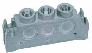 Produktfoto 1 von AZ Pneumatica TA2, Endplatte für Ventile ISO 2, obere Luftanschlüsse