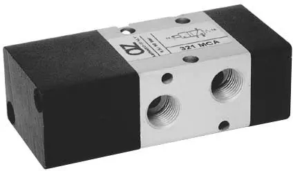 Produktfoto 1 von AZ Pneumatica 321 MCA, Wegeventil 3/2 1/8" NO pneumatisch, Federrückstellung