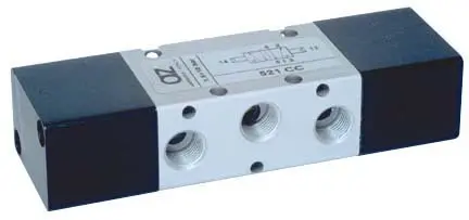 Produktfoto 1 von AZ Pneumatica 521 CC, Kolbenschieber-Wegeventil, 5/2 1/8" Pneumatikimpulsventil