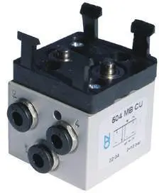 Produktfoto 1 von AZ Pneumatica 504 MB CU, Mikroventil 5/2, ø4 mm Steckanschlüsse, Stößelventil