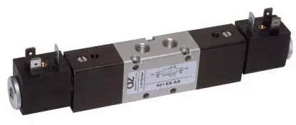 Produktfoto 1 von AZ Pneumatica 521 EE AS, Wegeventil 5/2 1/8" Impulsventil, ohne Spulen