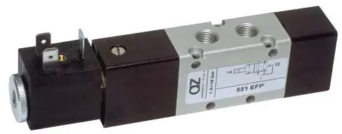 Produktfoto 1 von AZ Pneumatica 521 EFP, Wegeventil 5/2 1/8" Magnetventil, Luftfederrückstellung