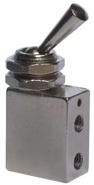 Produktfoto 1 von AZ Pneumatica 305 LL, Mikroventil 3/2 NC, M5-Gewinde, Kipphebel, SKU: 03.011.4