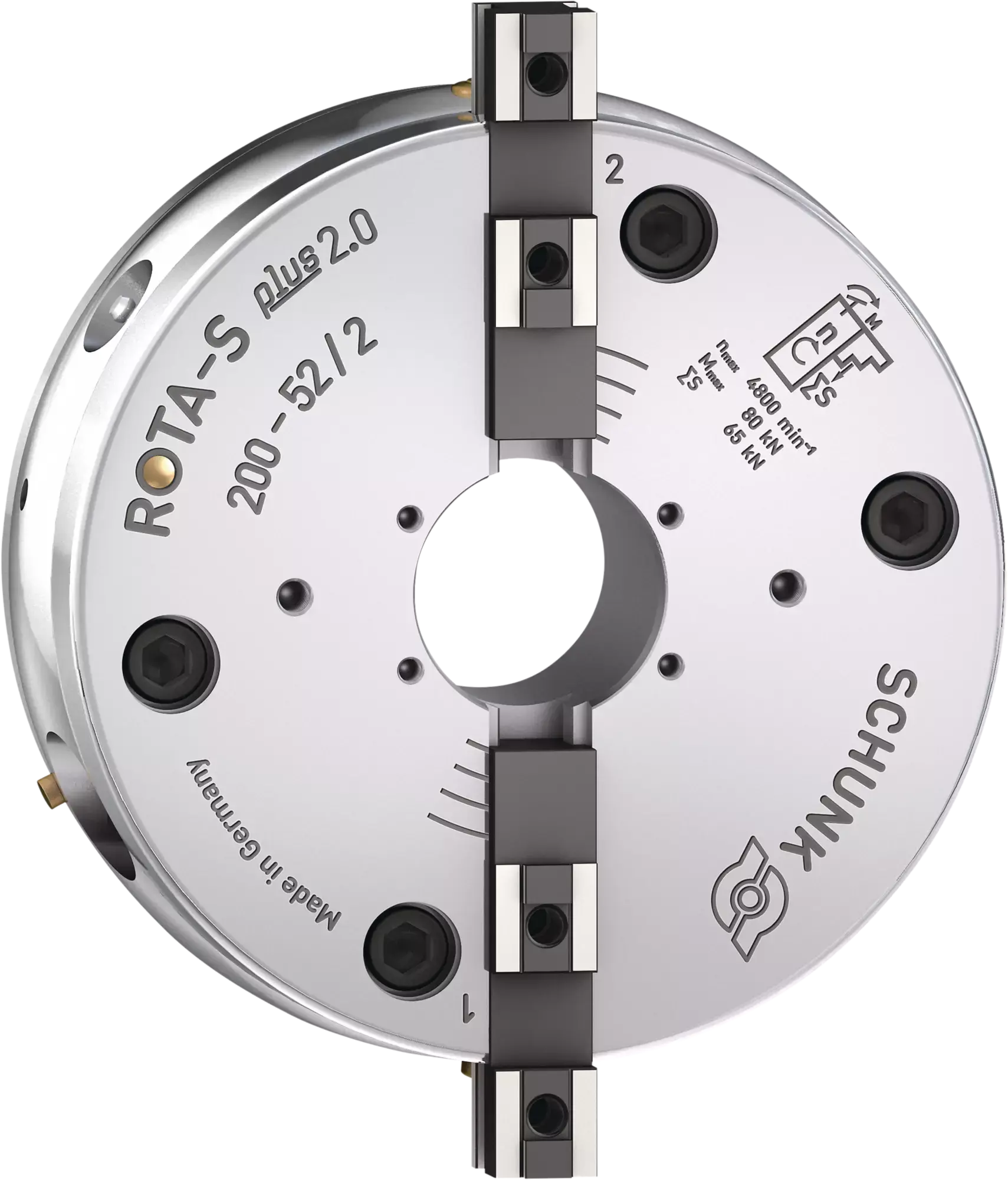 Produktfoto 1 von SCHUNK ROTA-S plus 2.0 200-52/2 Z185-SFG, Handspannfutter