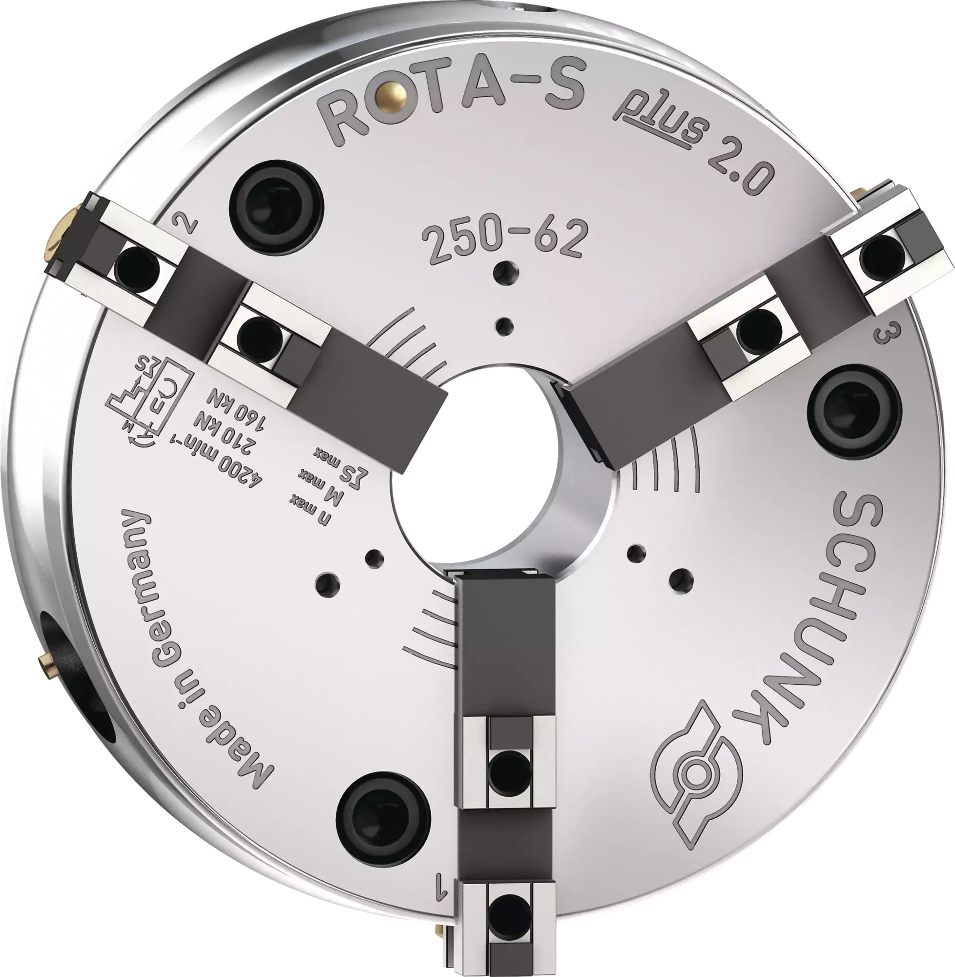 Produktfoto 1 von SCHUNK ROTA-S plus 2.0 250-62 Z235-SFG, Handspannfutter mit Backenschnellwechsel
