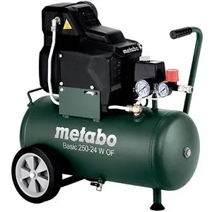 Produktfoto 1 von Metabo 601532000, Kompressor Basic 250-24 W OF, 230V, 8 bar, ölfrei, 24L Kesselinhalt