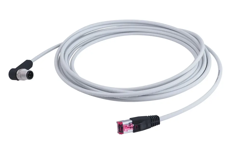 Produktfoto 1 von HBM Messtechnik 1-KAB2130-5, WTX110 Eth. Kabel (M12 (90°), 5m, RJ45)