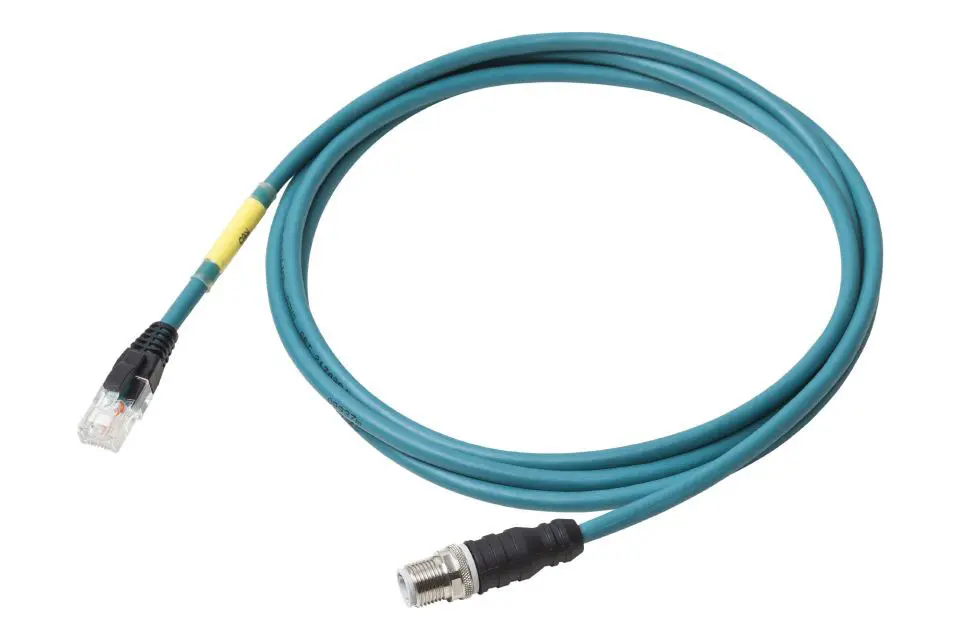 Produktfoto 1 von HBM Messtechnik 1-KAB284-2, Ethernetkabel, M12 auf RJ45, 2m