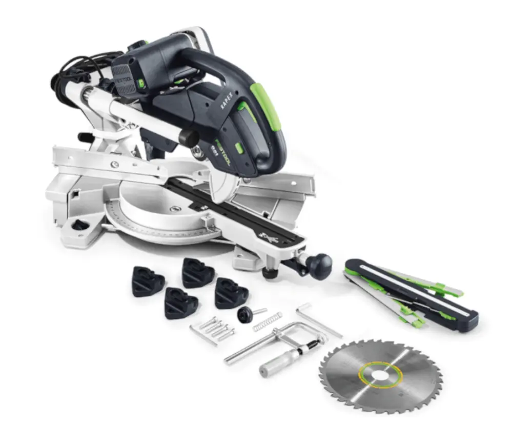 Produktfoto 1 von Festool 561728, Kapp-Zugsäge KS 60 E-Set KAPEX m.Schlaglicht u. Winkelschmiege