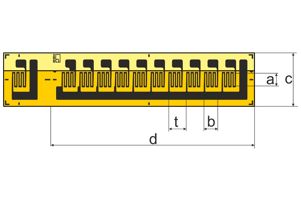 Produktfoto 1 von HBM Messtechnik DMS 2/120 KY61, DMS für die Spannungsanalyse, P\n: 1-KY61-2/120