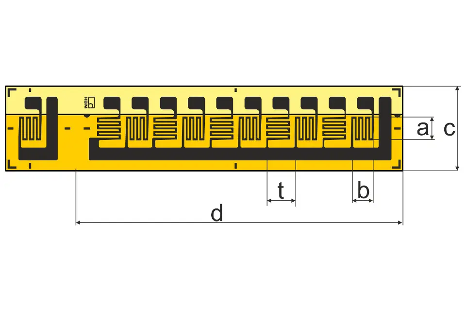 Produktfoto 1 von HBM Messtechnik DMS 2/120 KY75, DMS für die Spannungsanalyse, P\n: 1-KY75-2/120