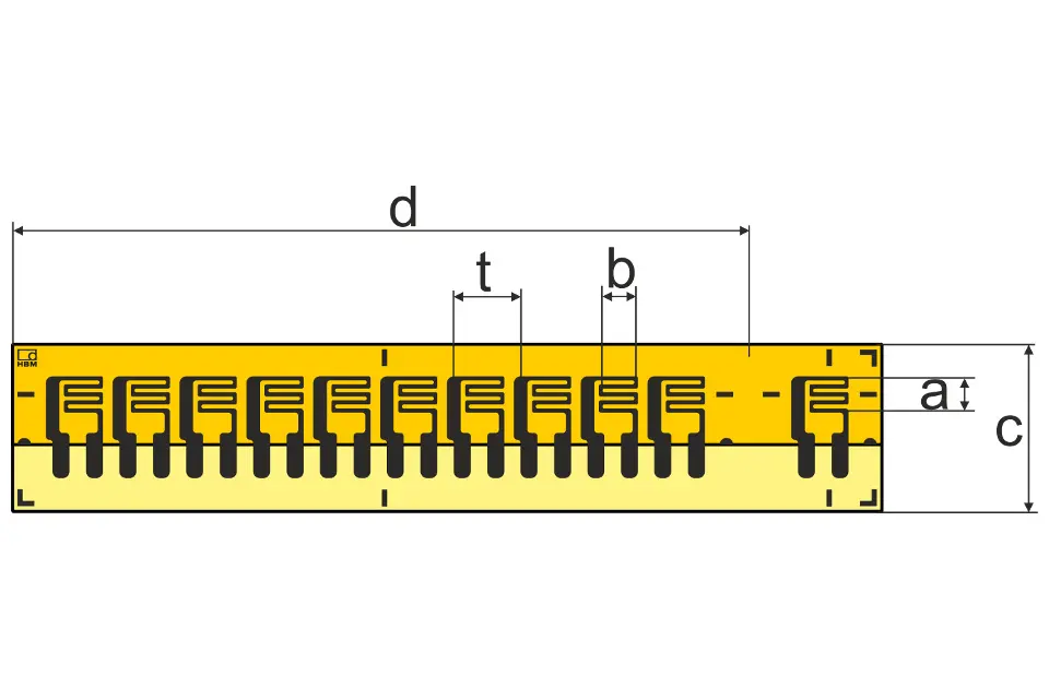 Produktfoto 1 von HBM Messtechnik DMS 2/120 KY85, DMS für die Spannungsanalyse, P\n: 1-KY85-2/120