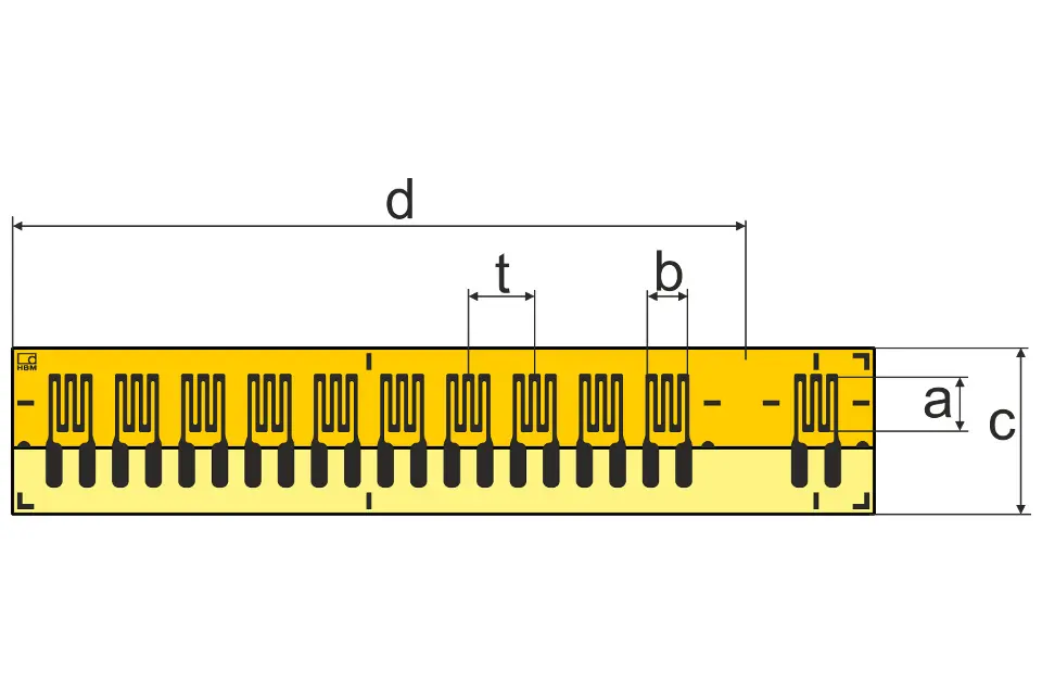 HBM Messtechnik DMS 2/120 KY91, DMS für die Spannungsanalyse, P\n: 1-KY91-2/120