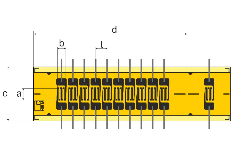 Produktfoto 1 von HBM Messtechnik DMS 1/120 KY23, DMS für die Spannungsanalyse, P\n: 1-KY23-1/120