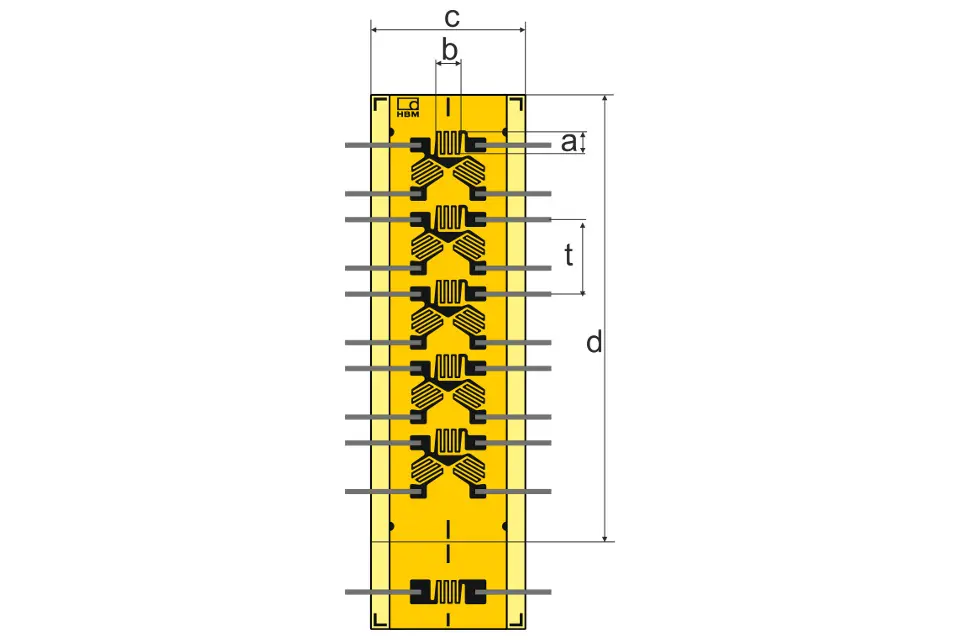 Produktfoto 1 von HBM Messtechnik DMS 4/120 KY31, DMS für die Spannungsanalyse, P\n: 1-KY31-4/120