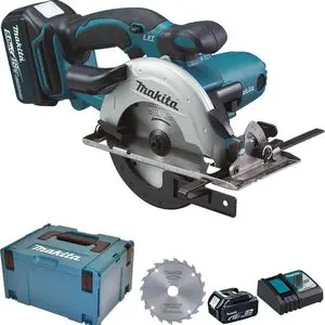 Produktfoto 1 von Makita DSS501RTJ, Akku-Handkreissäge 18V 2x 5,0 Ah Akkus, Lader im Set im Makpac