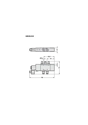 Produktfoto 1 von FIBRO 2489.00.41.52 5/2 Wegeventil, elektro-pneumatisch