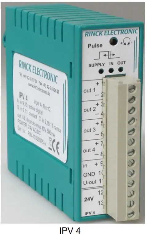 Produktfoto 1 von Rinck Electronic IPV4, Impulsvervielfachung, 4x Eingang, 4x Ausgang, P/N: C315