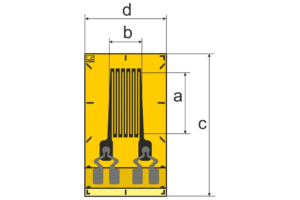 Produktfoto 1 von HBM Messtechnik DMS 6/350LC61, DMS für die Spannungsanalyse, P\n: 1-LC61-6/350