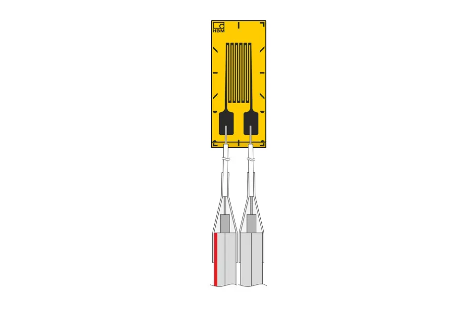 Produktfoto 1 von HBM Messtechnik DMS 3/350VE LY41-3m TPE-Kabel, DMS m. Anschlusskab.