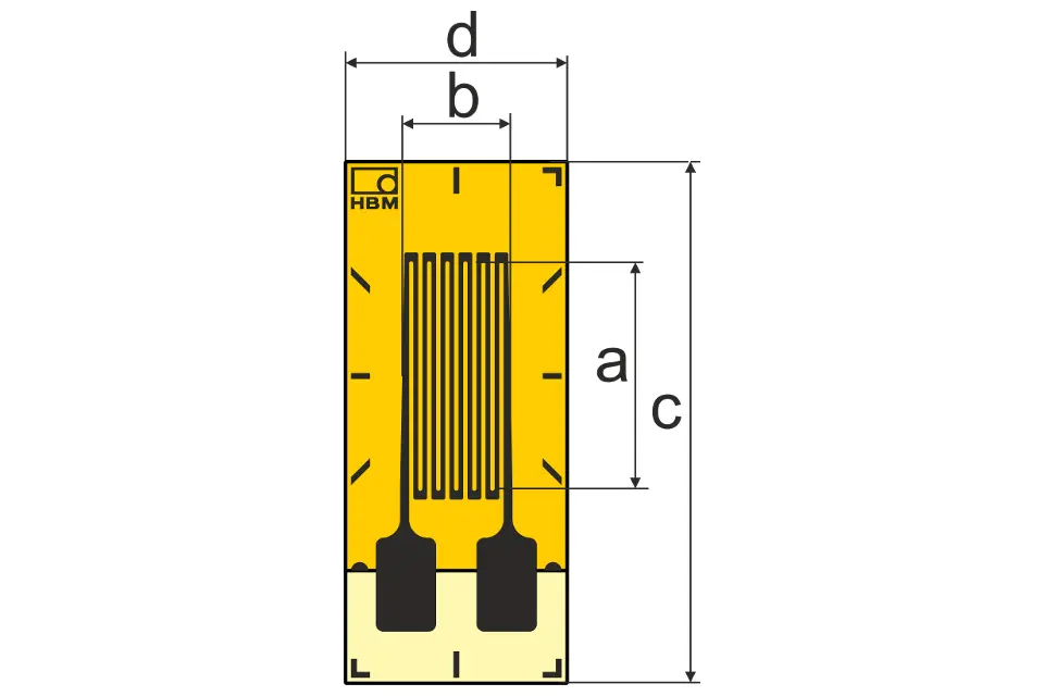 Produktfoto 1 von HBM Messtechnik DMS 10/120A LY41, Lineare DMS für die SA, P\n: 1-LY41-10/120A