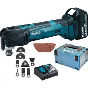 Produktfoto 1 von Makita DTM51RT1J3, Multifunktionswerkzeug 18V 1x 5,0 Ah, Lader, 41-tlg Zubehör