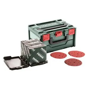 Produktfoto 1 von Metabo 626756000, Schleifpapier metaBOX multi-hole, Körnung 80-180, Set, 150mm Ø