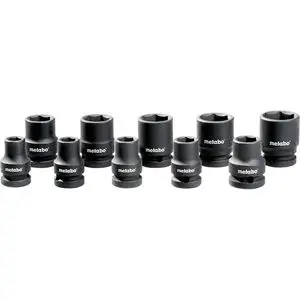 Produktfoto 1 von Metabo 628831000, Steckschlüssel, 10-teilig, 10 - 24mm Schlüsselweite, 1/2 Zoll