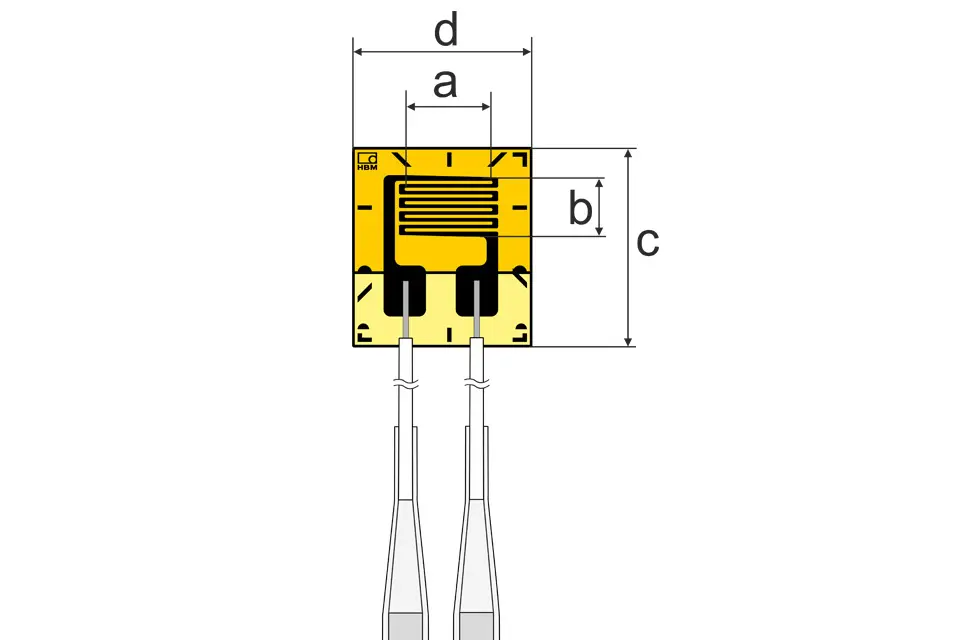HBM Messtechnik DMS 1.5/350VE LY91, DMS m. Anschlusskab., P\n: 1-LY91-1.5/350V3