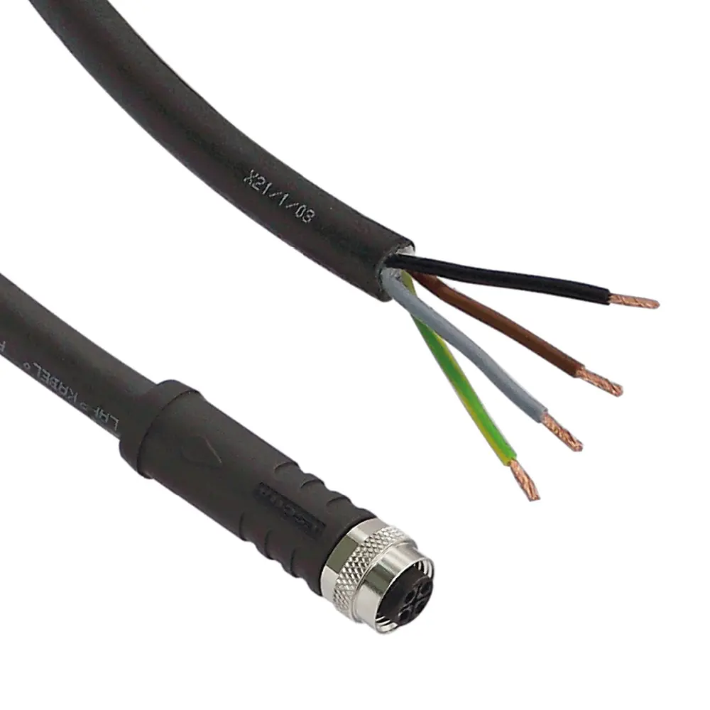 Produktfoto 1 von LED2WORK 200100-14, Sensor Kabel, 5 m, offen/M12 Buchse, S-kodiert, für 230V