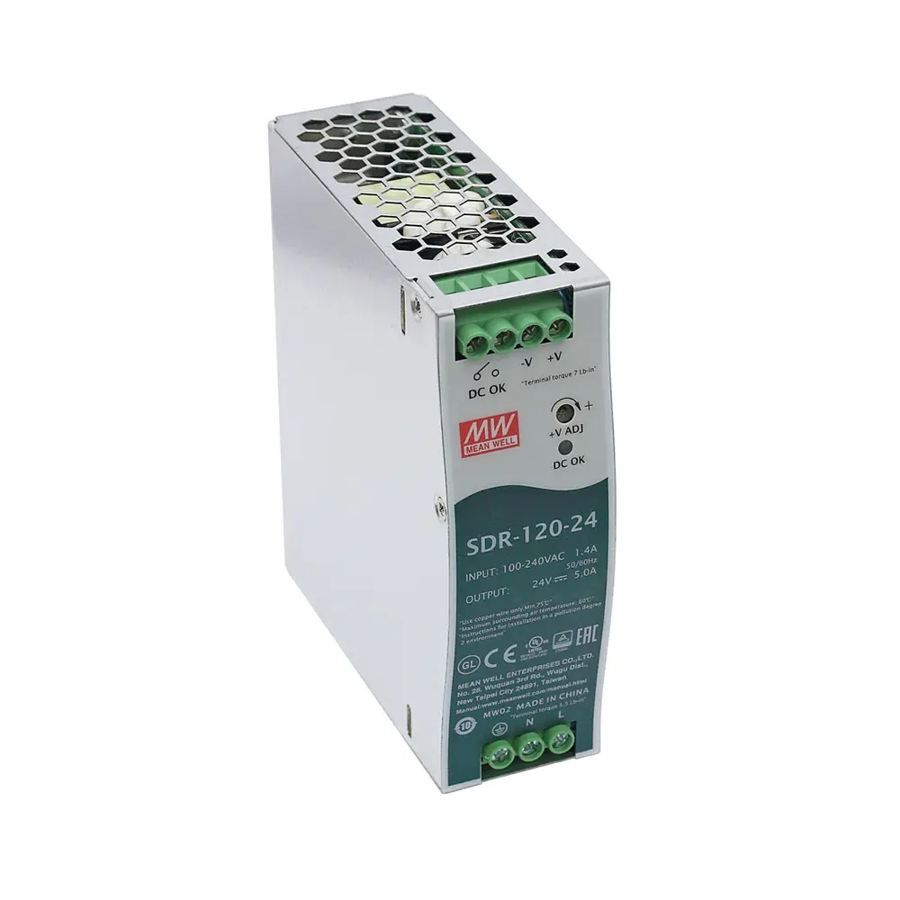 Produktfoto 1 von LED2WORK 210100-09, 24V DC Hutschienen Netzteil 120 W