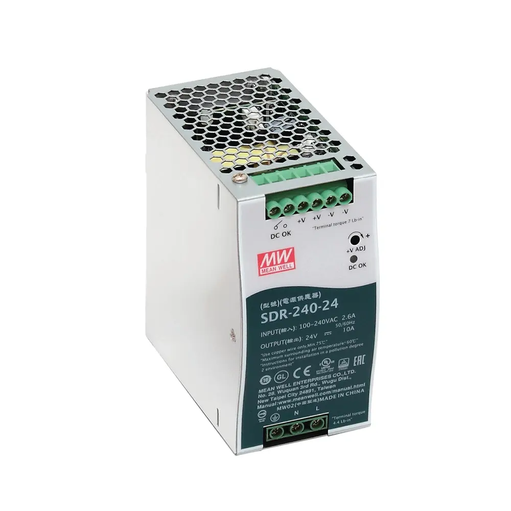 Produktfoto 1 von LED2WORK 210100-10, 24V DC Hutschienen Netzteil 240 W