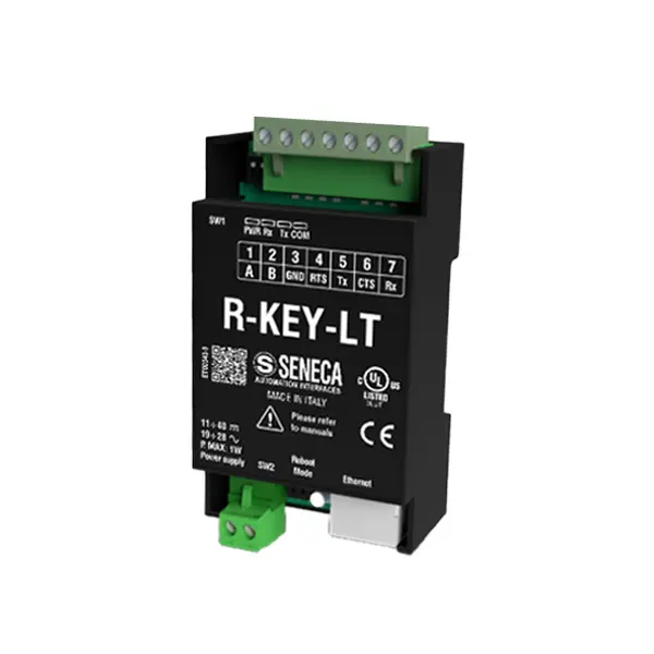Produktfoto 1 von SENECA R-KEY-LT-E, ModBUS→Eth/IP Gateway, 1 Ser, 1 Eth