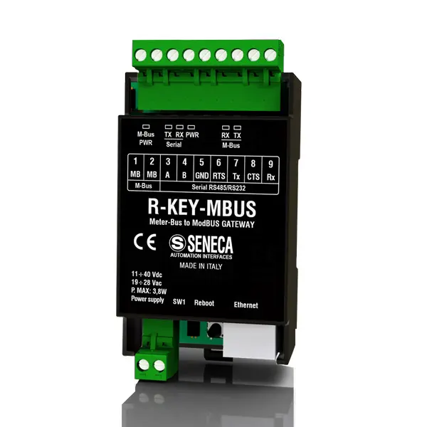 Produktfoto 1 von SENECA R-KEY-MBUS, ModBUS↔M-BUS Gateway, 1 M-BUS, 1 Ser, 1 Eth