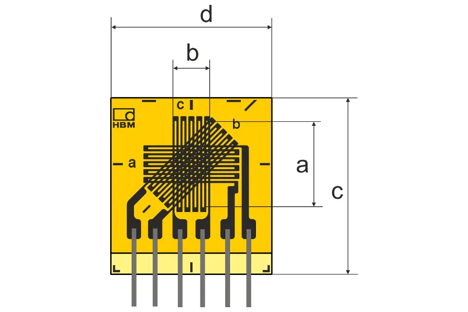HBM Messtechnik DMS 3/350 RY96, Rosetten-DMS für die SA, P\n: 1-RY96-3/350