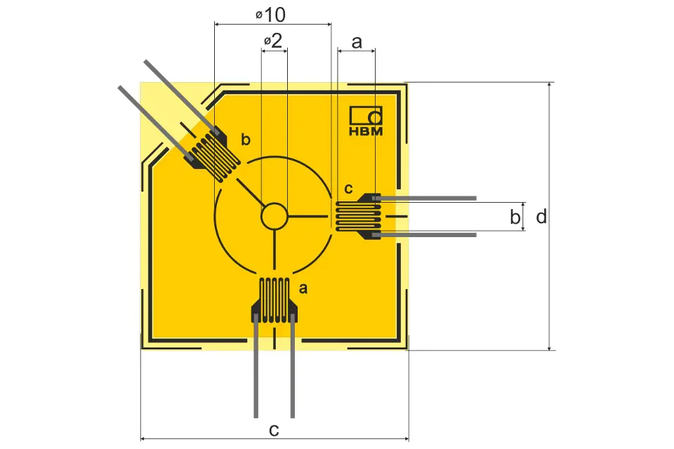 Produktfoto 1 von HBM Messtechnik DMS 3/120 RY21, Spezielle DMS, P\n: 1-RY21-3/120