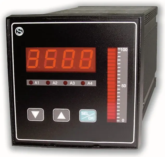 Produktfoto 1 von SENECA S301B-23-R-AOC-S, 4-Ziffern-Anzeige+Barg., 24Vac/dc, RS232/485