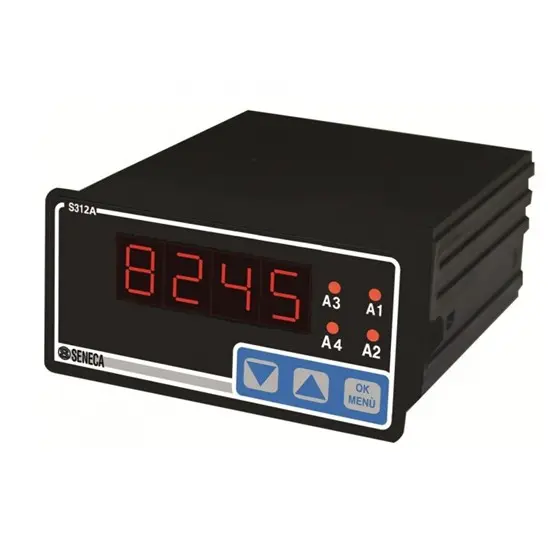 Produktfoto 1 von SENECA S312A-4-L-4R, Universelles analoges Anzeigegerät mit 4-stelliger Anzeige