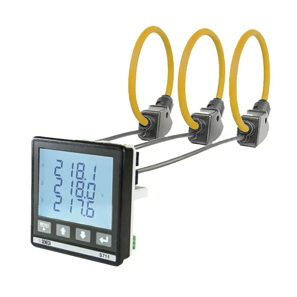 Produktfoto 1 von SENECA S711EROGMOD30, Energie-Plus-Analysator RS485 8MB+3ROG L30Ø10CM DI/DO LCD