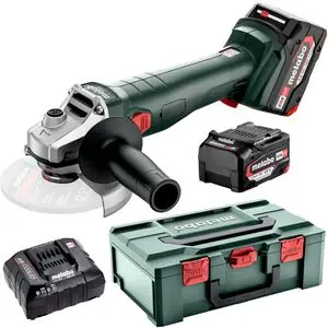 Produktfoto 1 von Metabo 602247510, Winkelschleifer W 18 L 9-125, 125mm, 18V/4,0Ah, mit 2 Akkus, Ladegerät