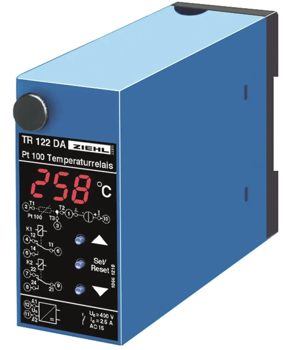 Produktfoto 1 von Ziehl T224127, Pt 100-Temperaturrelais Typ TR122D(A)