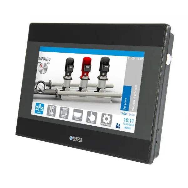 Produktfoto 1 von SENECA VISUAL2E, HMI 7“ TFT Display, 1xETH, 256MB Flash
