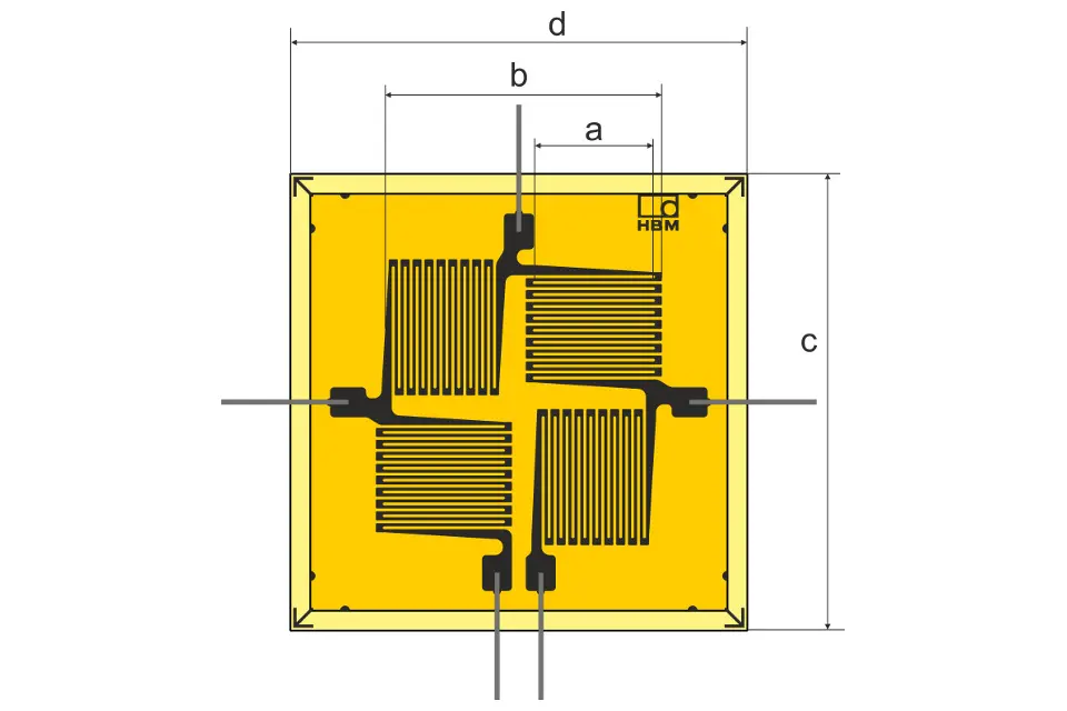 Produktfoto 1 von HBM Messtechnik DMS 3/120 VY13, Vollbrücken-DMS für die SA, P\n: 1-VY13-3/120