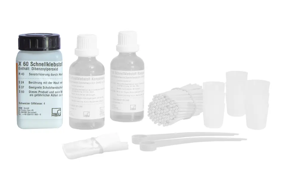 Produktfoto 1 von HBM Messtechnik 1-X60/A, Schnellklebstoff X60/Komp. A - 100 g
