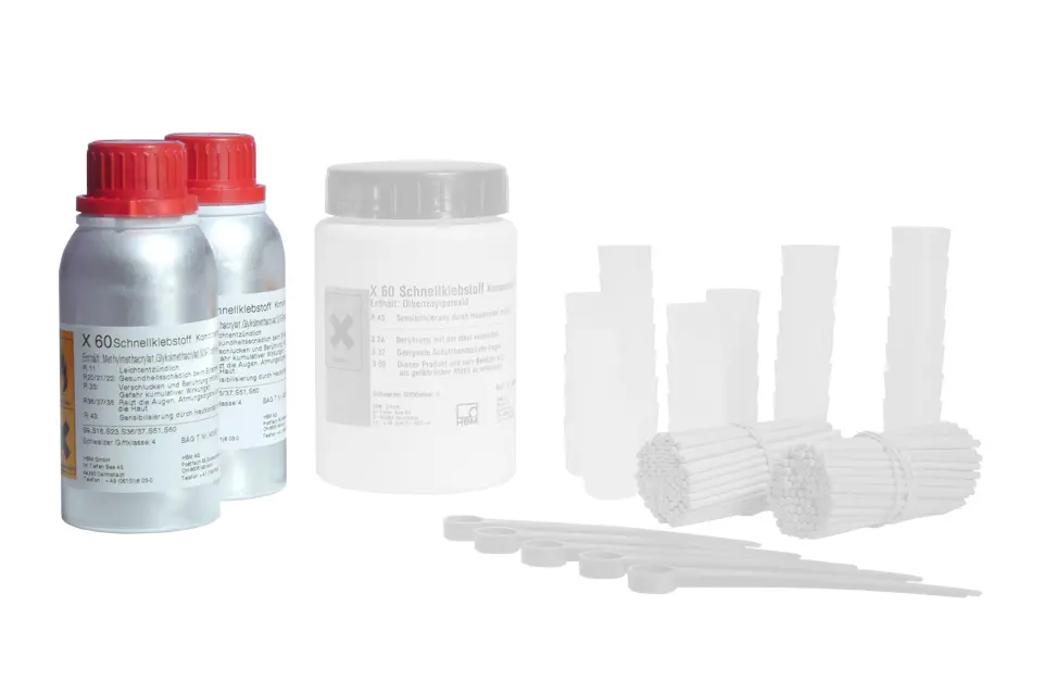 Produktfoto 1 von HBM Messtechnik 1-X60/B-NP, Schnellklebstoff X60/Komp. B - 2 x 200ml
